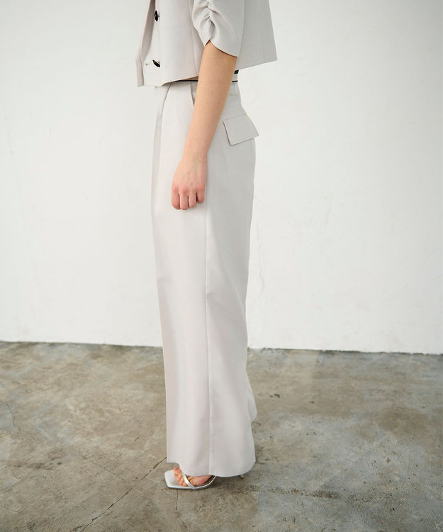 GRACE CONTINENTAL タックワイドパンツ ベージュ