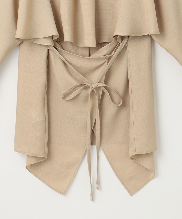 GRACE CONTINENTAL バックシャンオーバーシャツ ベージュ