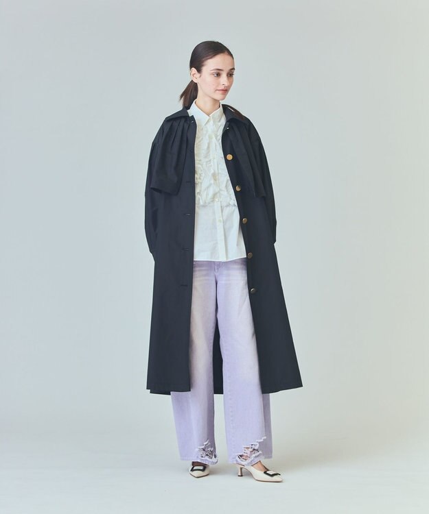 GRACE CONTINENTAL ドロストウエストデニムパンツ ラベンダー