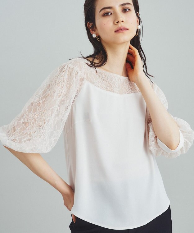 GRACE CONTINENTAL チュールレーストップ キナリ