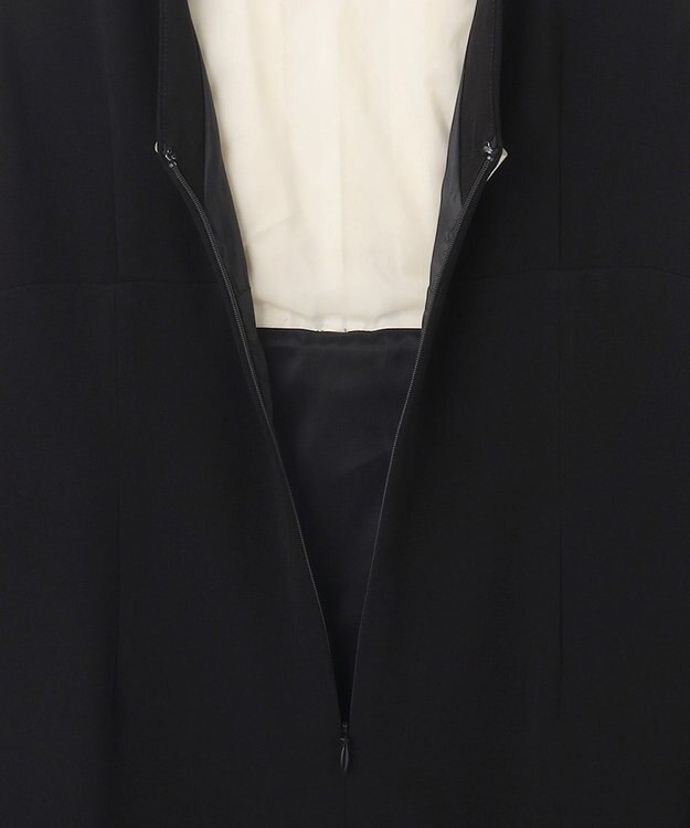 GRACE CONTINENTAL シアーラッフルロングドレス ブラック