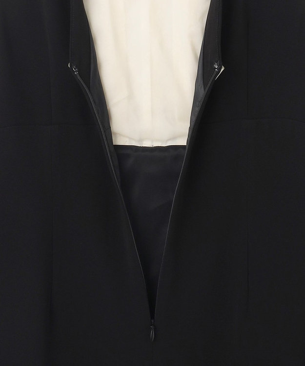 GRACE CONTINENTAL シアーラッフルロングドレス ブラック