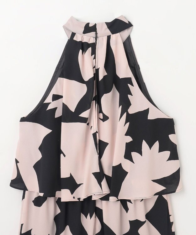 GRACE CONTINENTAL キカプリントホルタードレス ブラック