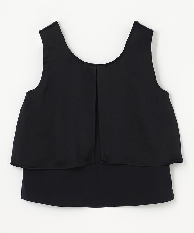 GRACE CONTINENTAL バックコンシャスサテンノースリーブ ブラック