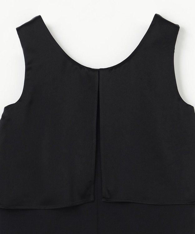 GRACE CONTINENTAL バックコンシャスサテンノースリーブ ブラック