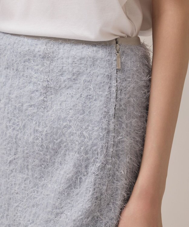 GRACE CONTINENTAL チュールタイトスカート ブルー