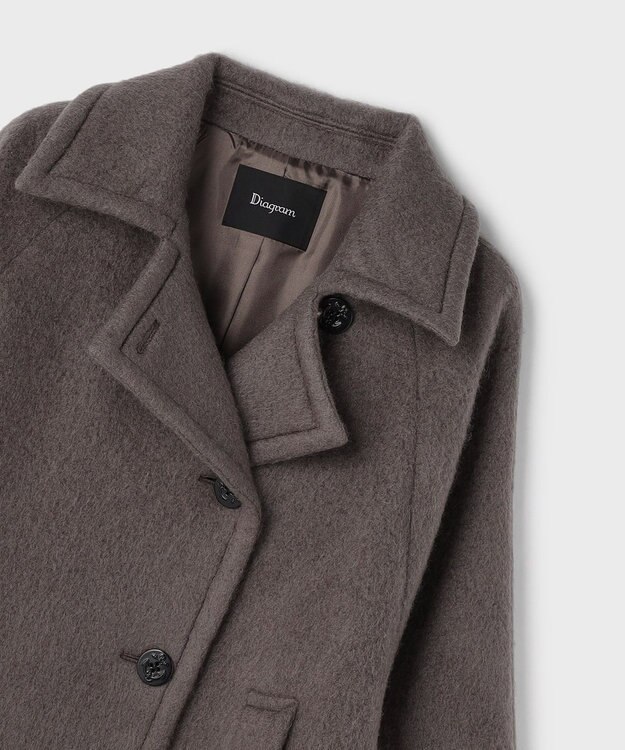 GRACE CONTINENTAL シャギ－ハ－フコ－ト チャコール