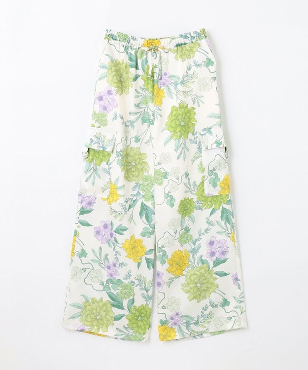 GRACE CONTINENTAL フラワープリントワークパンツ キナリ