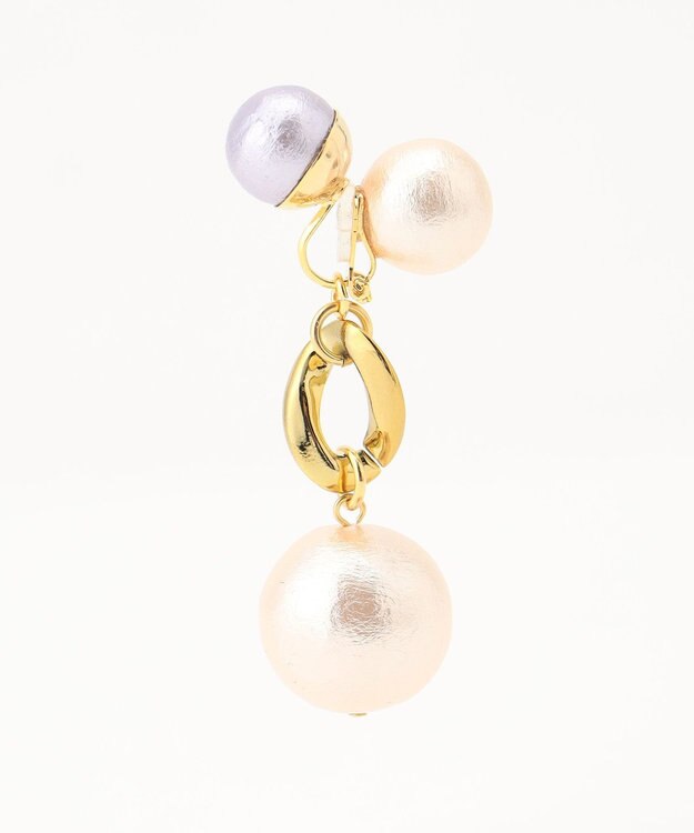 GRACE CONTINENTAL MOY paris Snowy chain イヤークリップ ピンク