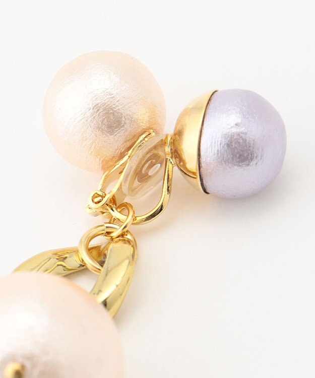 GRACE CONTINENTAL MOY paris Snowy chain イヤークリップ ピンク