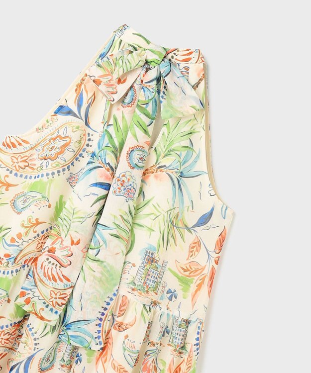 GRACE CONTINENTAL リゾートプリントティアードワンピース キナリ