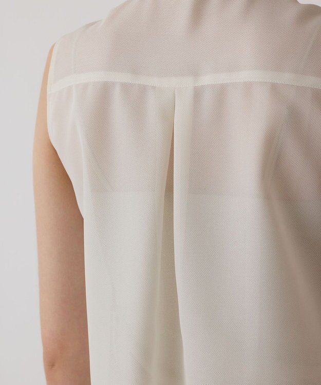 GRACE CONTINENTAL シアーメッシュノースリーブ キナリ