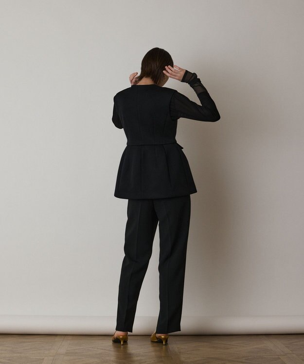 GRACE CONTINENTAL ダンボールニットジレジャケット ブラック