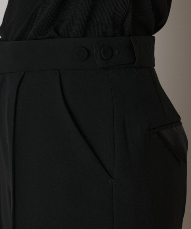 GRACE CONTINENTAL インサイドスリットスリムパンツ ブラック