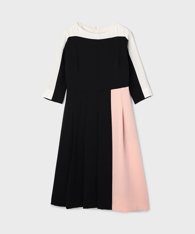 GRACE CONTINENTAL カラーブロックドレス ブラック