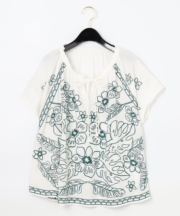 【GRACE CONTINENTAL】スパンコール刺繍チュニック セール】カットワーク刺繍チュニック（Tシャツ/カットソー
