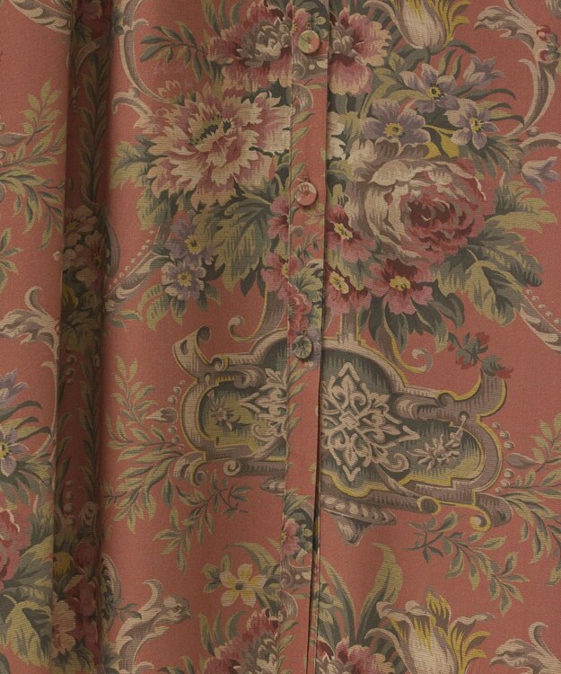 GRACE CONTINENTAL ヴィンテージフラワープリントワンピース キャメル