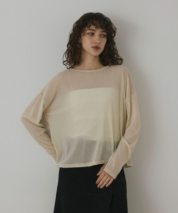 GRACE CONTINENTAL フロッキーオーバーカットトップ キナリ