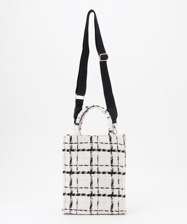 GRACE CONTINENTAL ツイードショルダーバッグ ホワイト