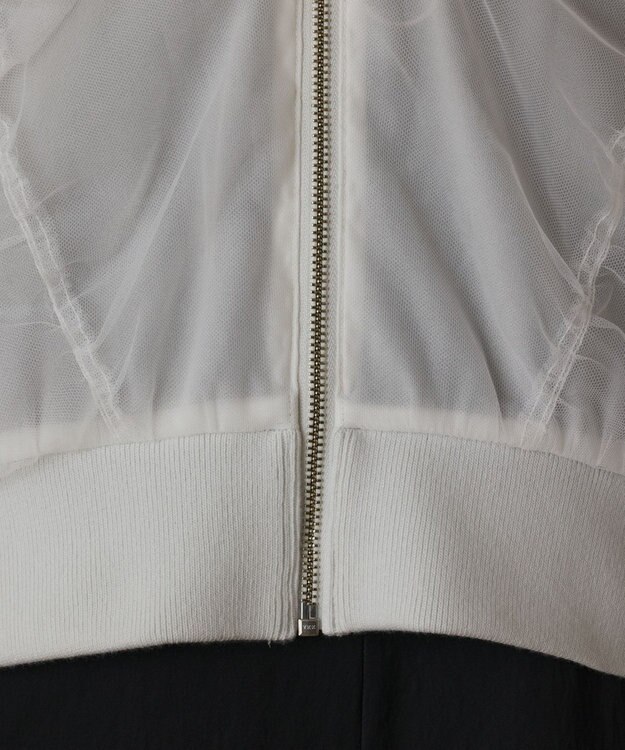 GRACE CONTINENTAL チュールギャザーブルゾン ホワイト