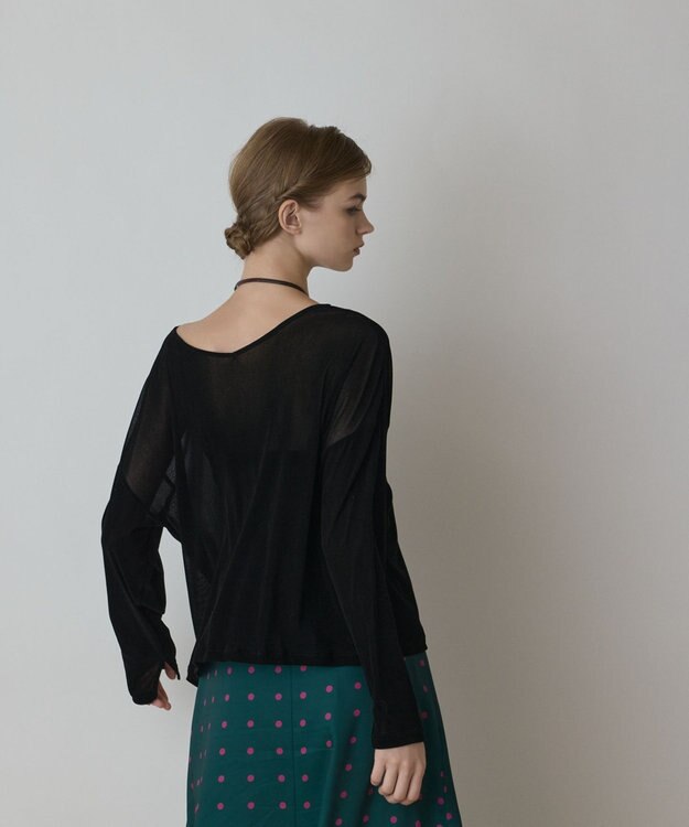 GRACE CONTINENTAL フロッキーオーバーカットトップ ブラック