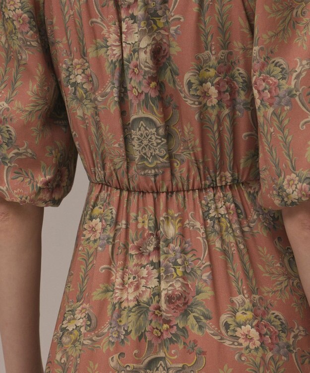 GRACE CONTINENTAL ヴィンテージフラワープリントワンピース キャメル