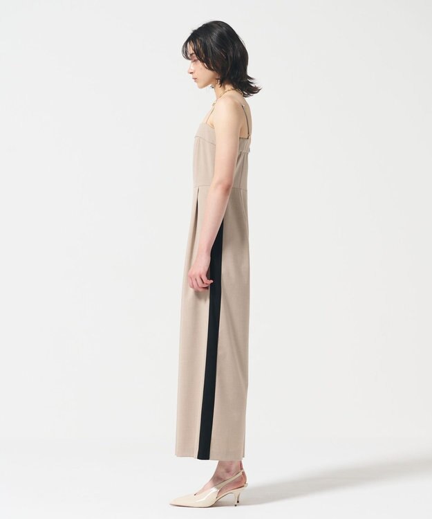 GRACE CONTINENTAL サイドラインサロペ ベージュ