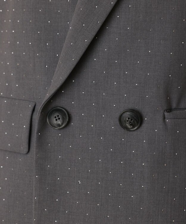 GRACE CONTINENTAL イレヘムビジュージレジャケット グレー