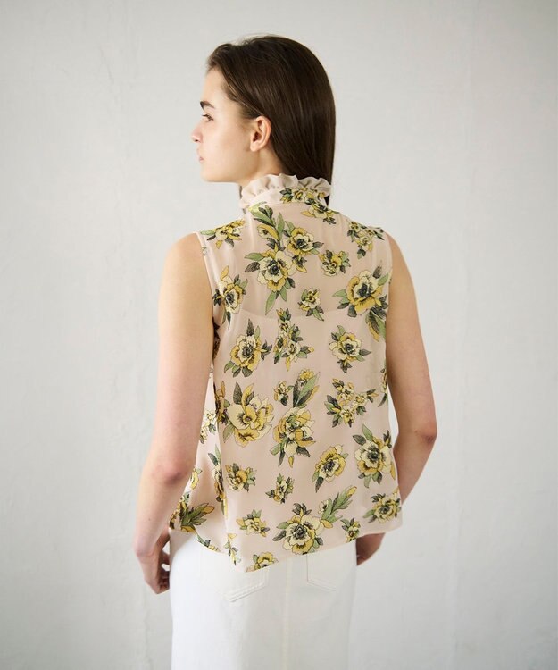 GRACE CONTINENTAL エスニックフラワー刺繍トップ ベージュ