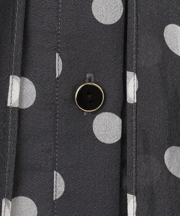 GRACE CONTINENTAL シアードットプリントブラウス ブラック