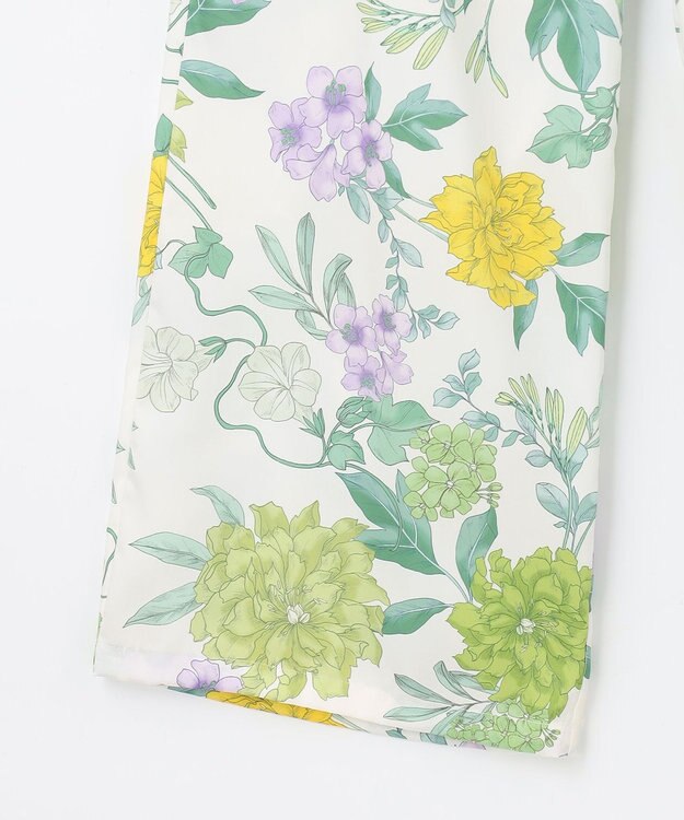 GRACE CONTINENTAL フラワープリントワークパンツ キナリ