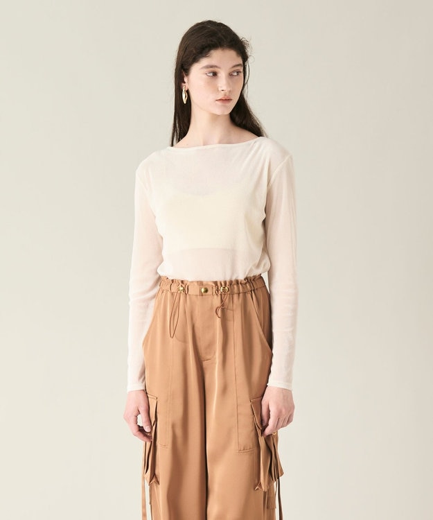 GRACE CONTINENTAL ベロアカットトップ キナリ