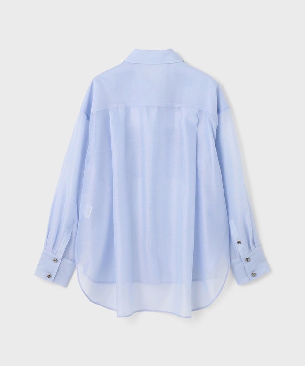 GRACE CONTINENTAL マットシアーシャツ ブルー