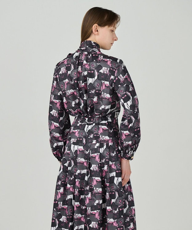 GRACE CONTINENTAL バッグモチーフボウブラウス ピンク