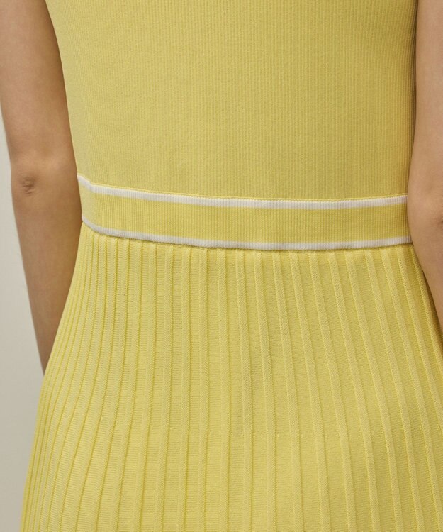 GRACE CONTINENTAL バイカラーボウタイニットワンピース イエロー