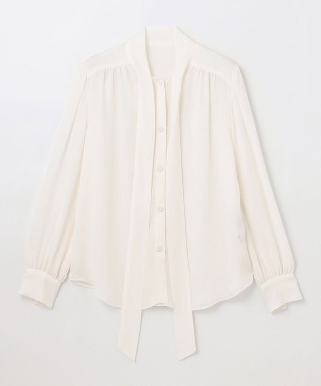 GRACE CONTINENTAL シルクボウタイブラウス ホワイト