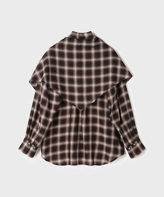 GRACE CONTINENTAL ストール付チェックシャツ チェック