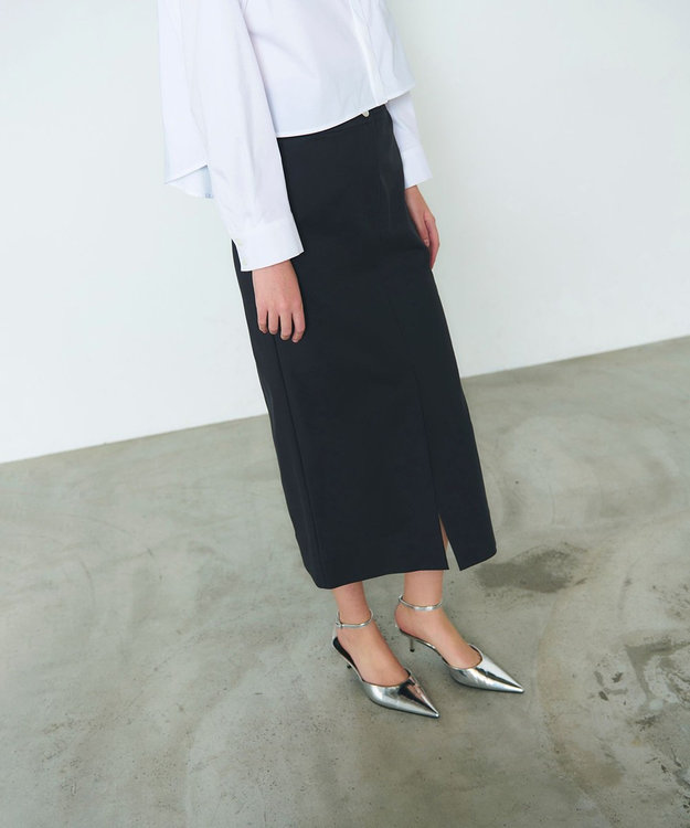 GRACE CONTINENTAL ストレッチタイトスカート チャコール