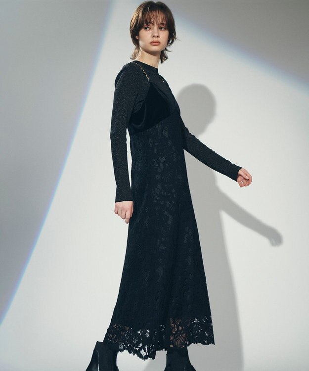 グレースコンチネンタル ベロア ワンピース ベロアレースワンピース / GRACE CONTINENTAL | GRACE