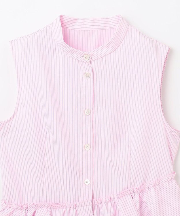 GRACE CONTINENTAL ヘムフリルノースリーブ ピンク