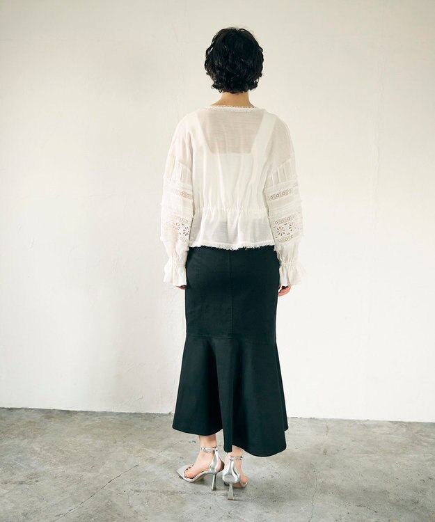 GRACE CONTINENTAL ミディマーメイドスカート ブラック