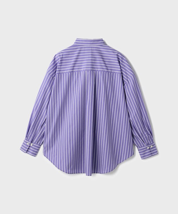 GRACE CONTINENTAL ストライプビッグボウブラウス パープル