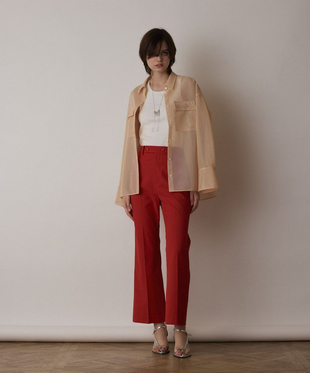 GRACE CONTINENTAL ストレッチフレアパンツ レッド