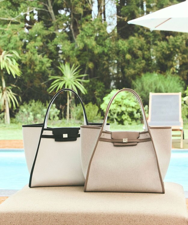 GRACE CONTINENTAL フラップトートバッグ ベージュ