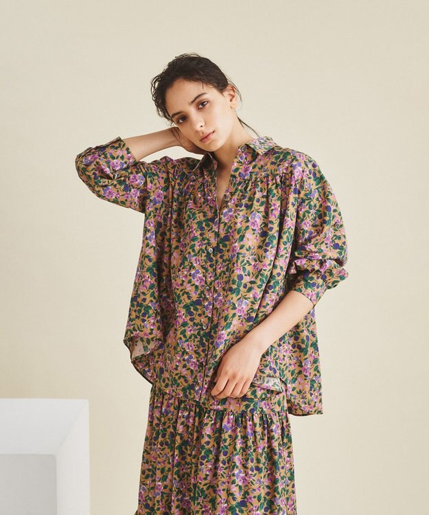 グレースコンチネンタルシャツドレス　新品 ラインフラワーシャツドレス / GRACE CONTINENTAL | GRACE