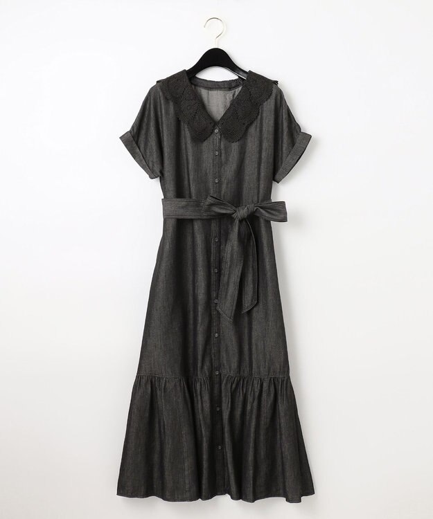 グレースコンチネンタル ♥ デニム刺繍フレアワンピース　デニムワンピース セットデニムワンピース / GRACE CONTINENTAL | GRACE