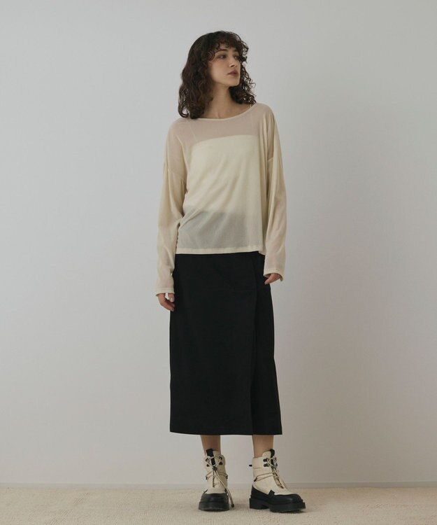 GRACE CONTINENTAL フロッキーオーバーカットトップ キナリ