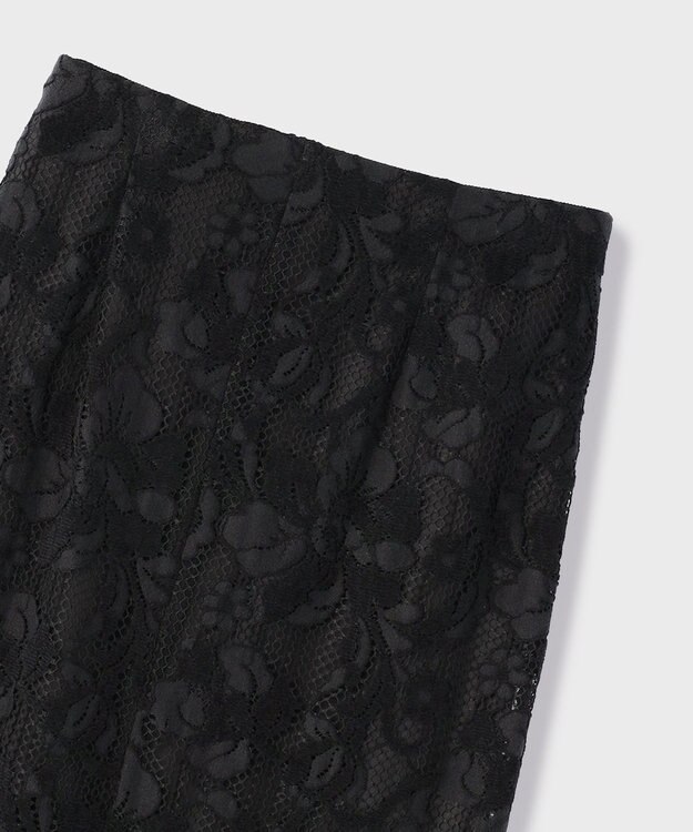 GRACE CONTINENTAL フロッキーレーススカート ブラック