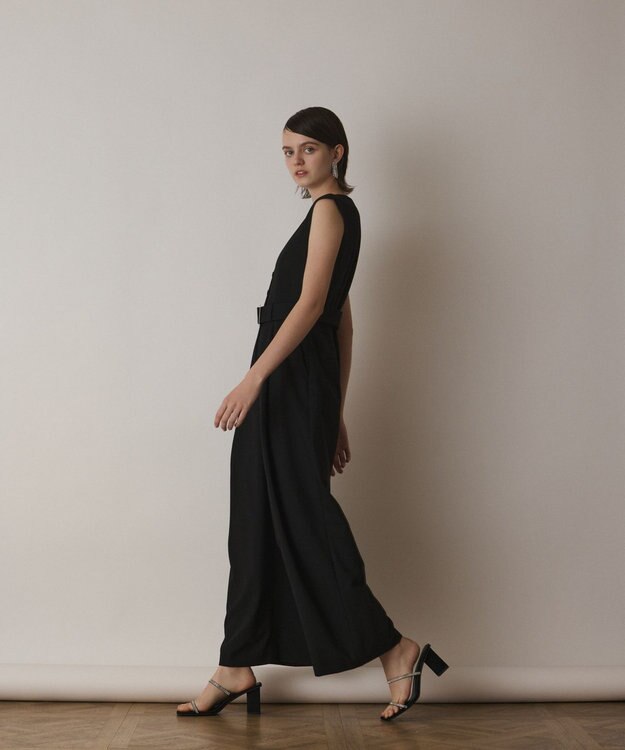 GRACE CONTINENTAL ベルト付サロペット ブラック