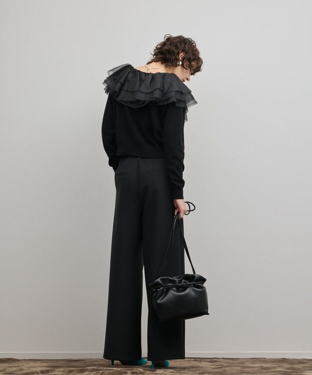 GRACE CONTINENTAL ADD CULUMN LONG SHLD BAG ブラック